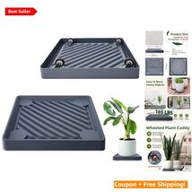 Fully Assembled 2PCS Gray Plant Caddy with Heavy Duty Rolling Wheels - 9... - $60.34