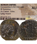 Constantine II. Epfig Hoard RIC &#39;R5&#39; EXTREMELY RARE! NGC AU Roman Coin S... - $375.25