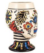 Day of the Dead DOD Sugar Skull 3D Shaped Shot Glass Goblet Cup 3 oz Sto... - $19.79