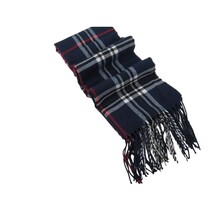 J.Valintin Unisex Plaid Scarf Soft Feel Acrylic Fashion Design #Scarf2 Navy Blue image 3