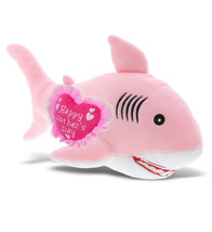 Happy Mother&#39;S Day Baby Soft Plush Pink Shark Figure - 12&quot; Inches - £28.46 GBP
