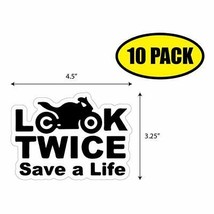10 PACK 3.25&quot;x4.5&quot; LOOK TWICE SAVE Sticker Decal Humor Funny Gift VG0142 - £10.46 GBP