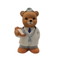 Vintage Homco Home Interior Bear Doctor Figurine Ceramic #8805 Occupation Dr. - £7.82 GBP