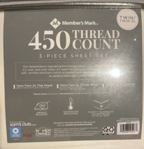 Member&#39;s Mark 450-Thread-Count Twin/Twin XL Sheet Set, White - £18.92 GBP