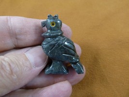 Y-BIR-VUL-24 gray Vulture Buzzard carving Figurine soapstone Peru scaven... - $8.59