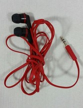 Skullcandy Ink'd 2 In-Ear only Headphones Black Red Flat Cable No Mic Extra Pads - $24.99