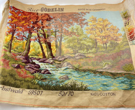 Rico-GOBELIN Cross Stitch Canvas Herbstwald Forest Germany Started - $81.17