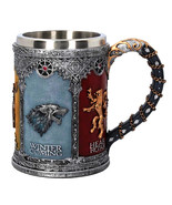 Game of Thrones Mug, Winter Is Coming, Resin Art and Steel Coffee Cup - $41.31 CAD