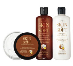 AVON Skin So Soft 3pc &quot;Supreme Nourishment&quot; with Enriching Coconut Oil ~ SEALED - £33.44 GBP