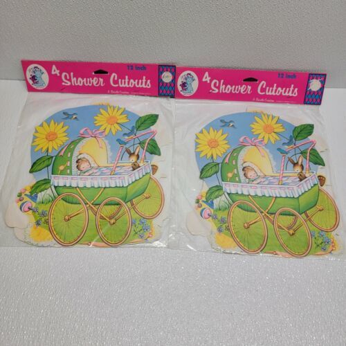 2 NEW Packs Vintage Beistle Easter Spring Baby Shower Die Cut Decorations - £17.46 GBP
