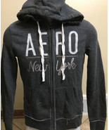 Aeropostale New York Women&#39;s Jacket Size XS dark Gray Full Zip Hoodie - $9.01 CAD