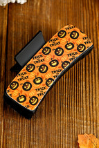 Orange Trick or Treat Halloween Print Hair Clip - $71.38 MXN