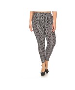 Plus Size Print Leggings Tribal Geometric Stretchy Fashion Pants - £8.78 GBP