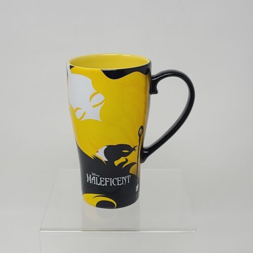 Primary image for Maleficent Tall Yellow Latte Mug Sleeping Beauty 16oz Villain Mug Aurora