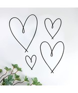 4 Pieces Metal Heart Wall Art D cor Love Heart Wall Decoration Metal Wal... - £27.53 GBP