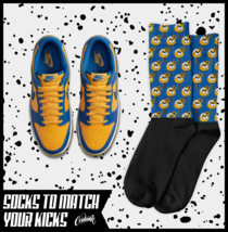 BH Socks for Dunk Low UCLA Blue Jay University Gold Yellow Michigan Shirt 1 - £16.18 GBP
