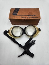 VTG Antique Willson Safety Cup Goggles Glasses w box - CC602 - $37.57
