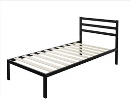 The Zinus Mia Metal Platform Bed Frame With Headboard, Wood Slat Support... - $101.95