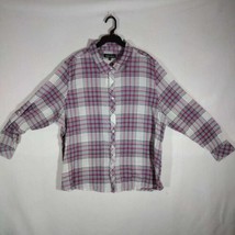 New Button Down Womens Shirt, Red And White, By North River, Size 2Xl - £14.84 GBP