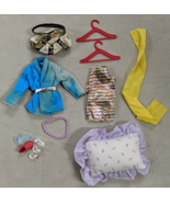 Barbie Doll Clothing Dress Jacket Purse Hangers Pillow Misc Shoes Vtg 1980s - £10.11 GBP