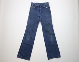 Vintage 70s Wrangler Womens 28 Distressed Wide Leg Bell Bottoms Denim Jeans USA - £46.68 GBP