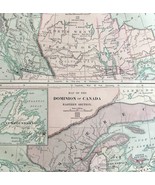 1879 Map Dominion Of Canada East West Victorian Geography 1st Ed DWAA9 - £63.38 GBP