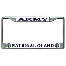 Army National Guard Logo Chrome License Plate Frame Made In Usa - £23.97 GBP