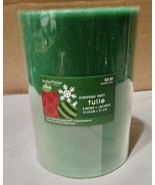 Christmas Ribbon 6&quot; x 100 Yards Green Tulle By Brother Sister Extra Wide... - £6.56 GBP