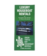 Vtg 1980&#39;s Green Turtle Bay Marina Houseboat Rental Travel Brochure Lake... - £6.39 GBP