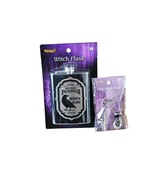 New Stainless Steel 8oz  Witch Flask &amp; Dark Witch&#39;s Ring Spirit Hallowee... - $15.68