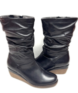 MIZ MOOZ  BUTTER LEATHER  BOOTS SIDE FULL ZIP BLACK  37EU / 7US  # Z-49 - $89.95