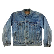 Vintage 80&#39;s Levi’s Jean Jacket Men&#39;s Medium Relaxed Trucker Distressed ... - £49.88 GBP