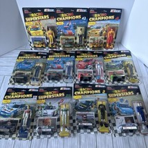 Set Of 11 Vintage Racing Champions Nascar Superstars Posable Figures With Car - £66.89 GBP