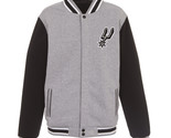 NBA  San Antonio Spurs  Reversible Full Snap Fleece Jacket JHD 2 Front L... - £95.91 GBP