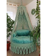 Macrame Swing Chair, chair hanging indoor hammock, hanging chair, swing ... - £379.68 GBP