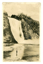 RPPC Montmorency Falls Quebec 1936 Black And White Postcard Postmarked w/ Stamp - £18.83 GBP