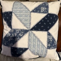 Ralph Lauren 1pc Amesbury Addison Collection NAVY/WHT Deco Pillow 18&quot;sq $215 New - £94.72 GBP