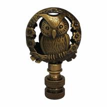 Royal Designs, Inc. Decorative Wise Owl Lamp Finial, F-5098-AB-1, Antique Brass - £18.70 GBP+