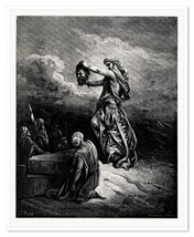 Gustave Dore Judith Showing the Head of Holofernes 11x15.5&quot; 1953 Litho A... - $19.70