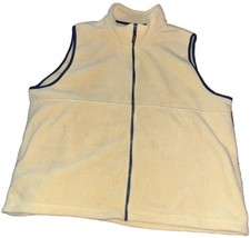 LL Bean Outdoors Fleece Sweater Vest Full Zip Women’s Size 3XL Yellow - £15.69 GBP