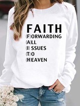 Adies fall autumn spring leopard letter faith print female hoodies casual woman graphic thumb200