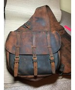 Cow Hide Genuine Leather Western Trail Horse Saddle Bag - $173.42 CAD
