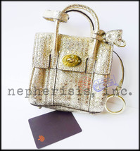 NEW Mulberry Shrunken BAYSWATER Mini Bag Charm Coin Purse GOLD DIAMOND S... - £442.35 GBP