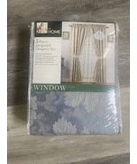 Woven Jacquard Petite Scroll Curtain 5 PC Door Window Home Decor Wedgewood - £15.44 GBP