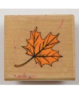 Wood Mounted Rubber Stamp By Hero Arts Autumn Leaf Scrapbok Envelope Art... - £5.39 GBP
