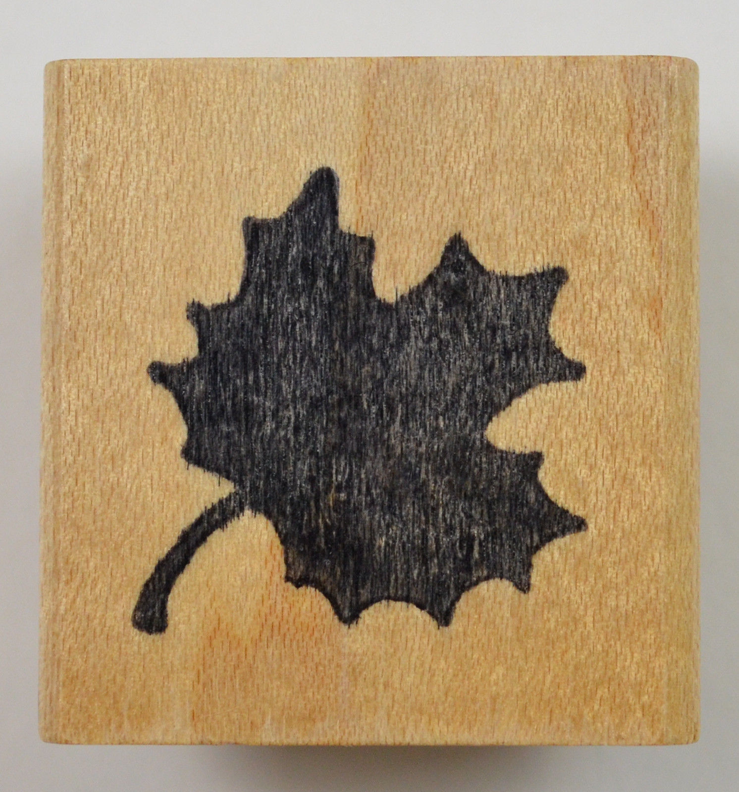 Wood Mounted Rubber Stamp By Azadi Earles Leaf Scrapbook Envelope Arts Crafts - $6.89