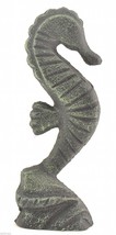 Decorative Metal Seahorse Sculpture Verdigris 6.375&quot; Tall Figurine Home Decor - £6.26 GBP