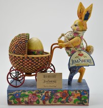 Collectible Jim Shore You&#39;re A Good Egg Resin Figurine Bunny Pushing A Stroller - $38.69