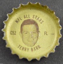 Vintage Coca Cola NFL All Stars Coke Bottle Cap Detroit Lions Terry Barr... - £4.66 GBP