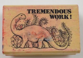 Wood Mounted Rubber Stamp By Hero Arts &quot; Tremendous Work ! &quot; Colectible Arts - £5.48 GBP